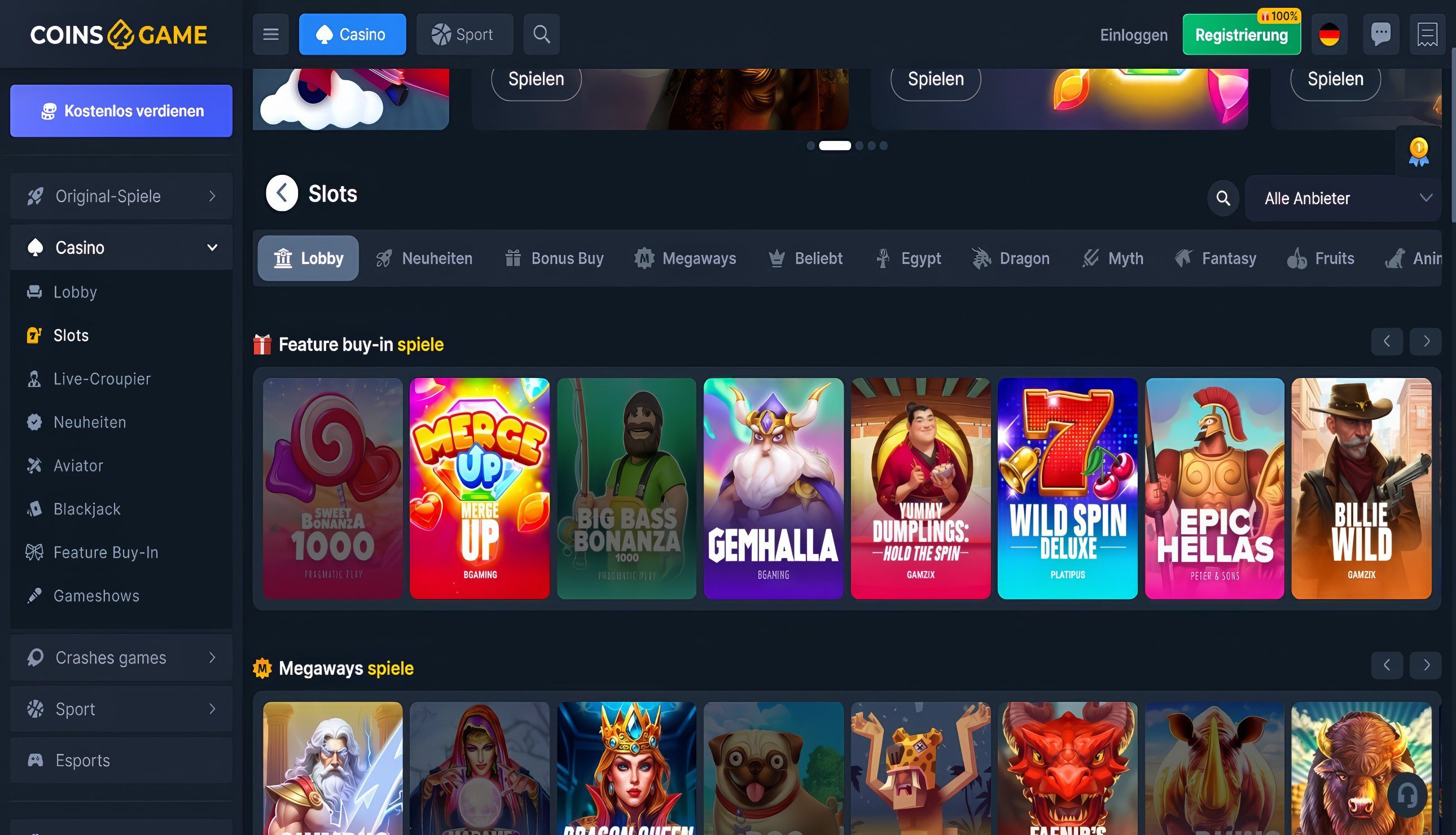 Coins.game desktop screenshot 2